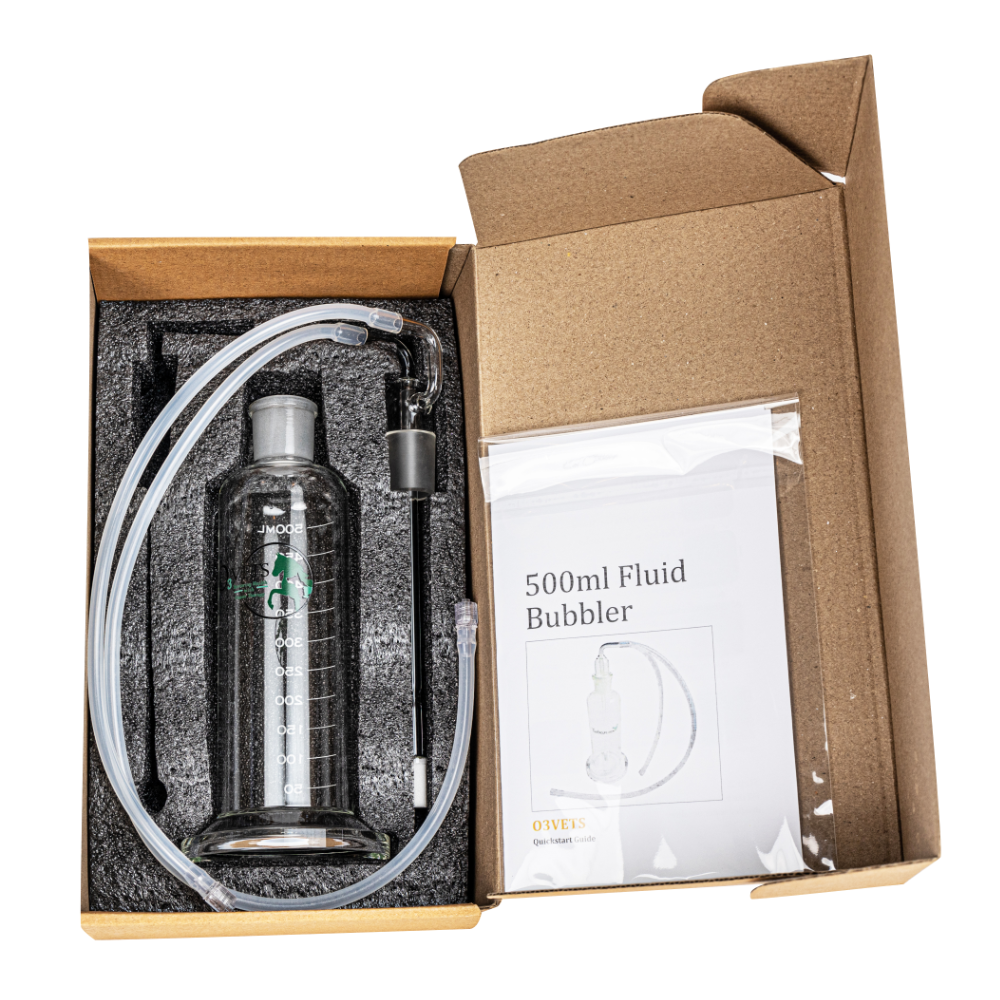 70 - 500ml Bubbler in packaging with instructions.