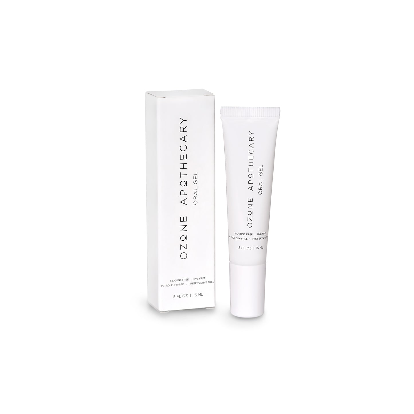 Ozone Apothecary oral gel with packaging on a white background