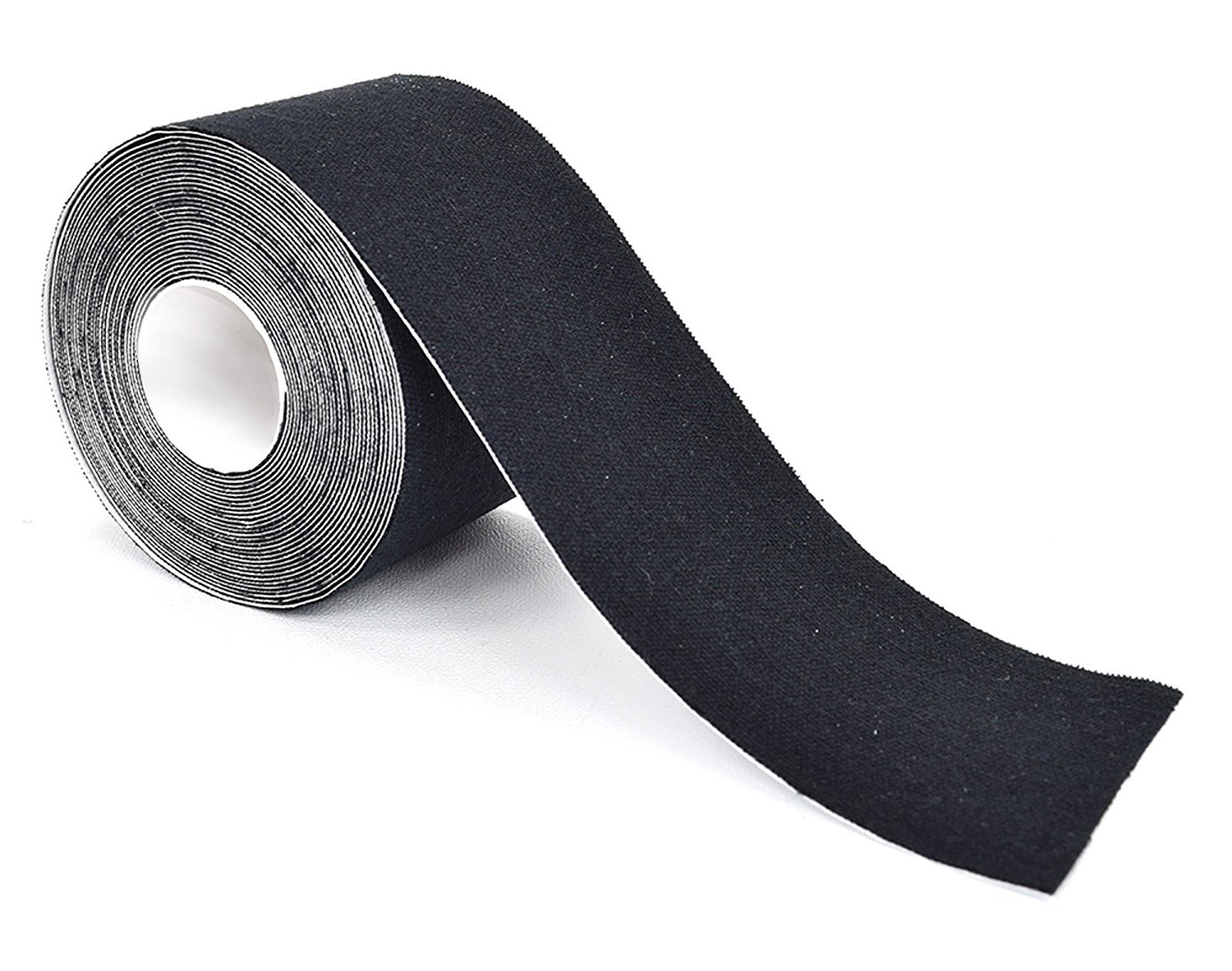 Black Kinesiology Tape on a white background