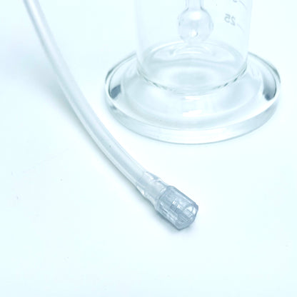 Close up on a luer lock connection.