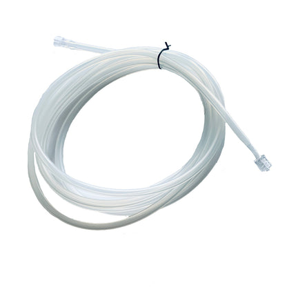 Clear silicone tubing with luerlocks on white background
